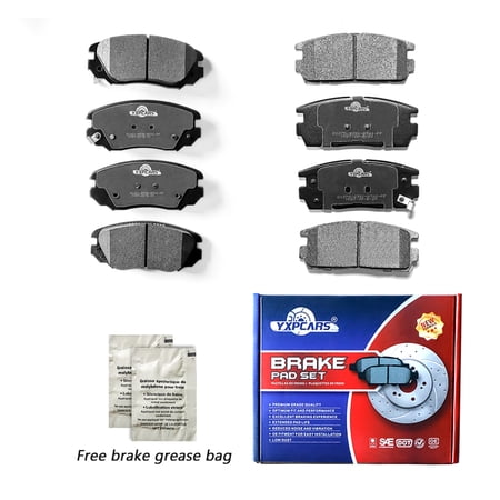Front + Rear Ceramic Brake Pads For 2017 2016 2015 2014-2010 Chevy Equinox Terrain