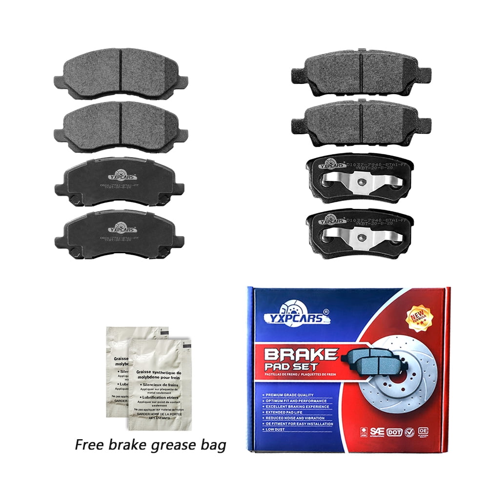 Front & Rear Ceramic Brake Pads For Dodge Avenger Caliber Jeep Compass