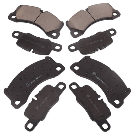 Front + Rear Ceramic Brake Pads Kit 8PCS D1349+D1417 by EGOESWELL