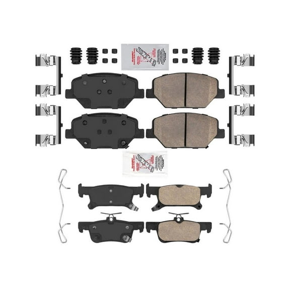 Front & Rear Ceramic Brake Pads Set for Buick Envision Front Wheel Drive 17-20