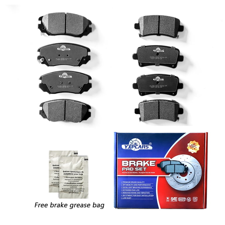 Front & Rear Ceramic Brake Pads For Buick LaCrosse/Regal, Chevy Impala/Malibu - Low Dust, Quiet