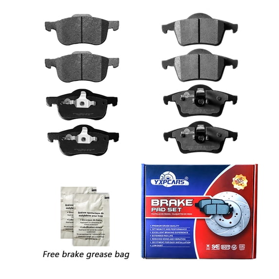 Front & Rear Ceramic Brake Pads for Volvo S60 S80 V70 XC70 Fits select: 2004-2007 VOLVO S60 2.5T, 2004 VOLVO V70 FWD
