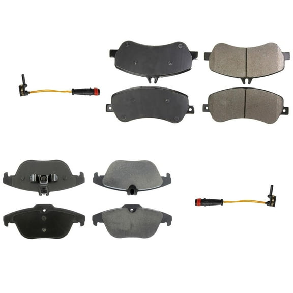 Front Rear Ceramic Disc Brake Pads Sensors for 2010-2015 Mercedes GLK350 GLK250