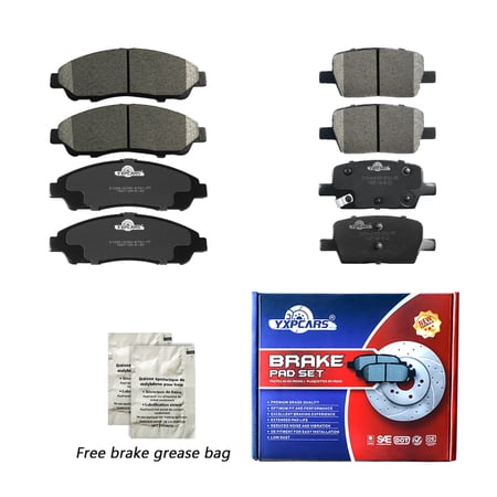 Front Rear Ceramic Disc Brake Pads for 19-20 Chevy Blazer Traverse GMC Acadia