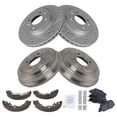 thumbnail image 1 of Front & Rear Ceramic Pad Performance Rotor Drum & Brake Shoe Kit For Accent Rio, 1 of 9