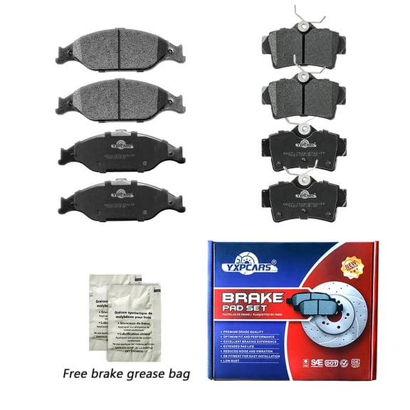 Front & Rear Ceramic Pads for 1999 2000 2001 2002 2003 2004 Ford Mustang Base GT
