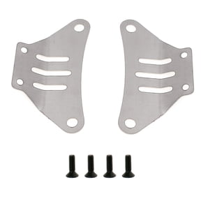 Front+Rear Chassis Armor Protector, Upgrade Stainless Steel Protector for Tamiya TT-02 1/10 On-Road