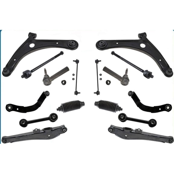 Front & Rear Chassis Kit Control Arms Tie Rods Links Fits 2007-15 Compass 16Pcs