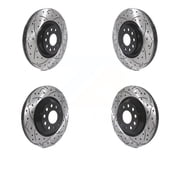 DS-One Front Rear Coated Drilled Slotted Disc Brake Rotors Kit for Car Volkswagen Audi Q3 Golf R GTI Arteon S3 A3 Quattro KD-100381