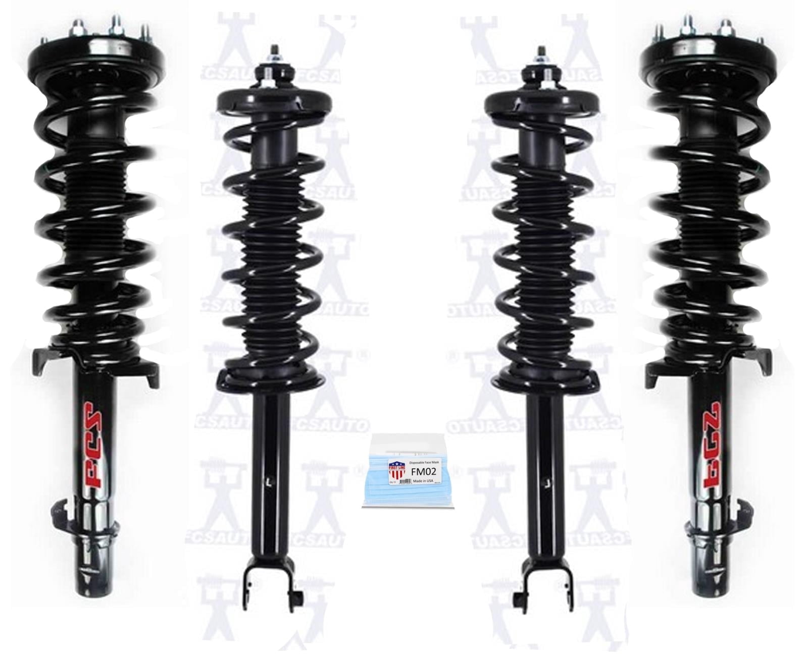Front Rear Complete Coil Spring Struts for All Wheel Drive 09-14 Acura ...