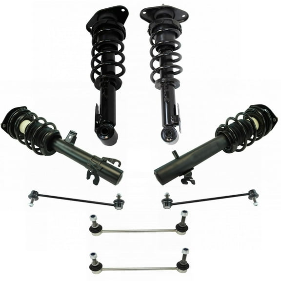 Front Rear Complete Quick Loaded Strut Spring Assembly Shock Sway Link Kit 8pc SCA65426
