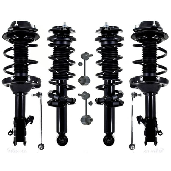 Front & Rear Complete Strut Assemblies & Swat Bar Links For 2018 Subaru Legacy