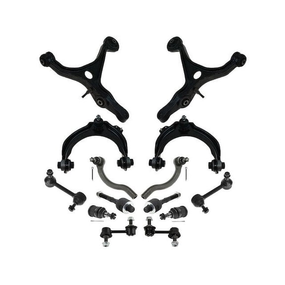 Front and Rear Control Arm Ball Joint Tie Rod and Sway Bar Link Kit 14 Piece - Compatible with 2003 - 2007 Honda Accord 2.4L 4-Cylinder 2004 2005 2006
