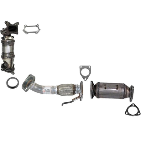 Front & Rear Converter Flex Pipe For Honda Accord 2.4L 08-12 US BUILT