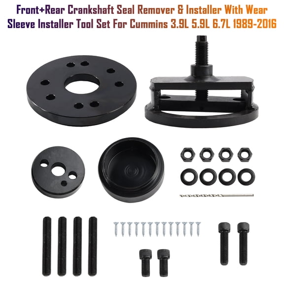 Front+Rear Crankshaft Seal Remover & Installer Tool For Cummins 3.9L 5.9L 6.7L