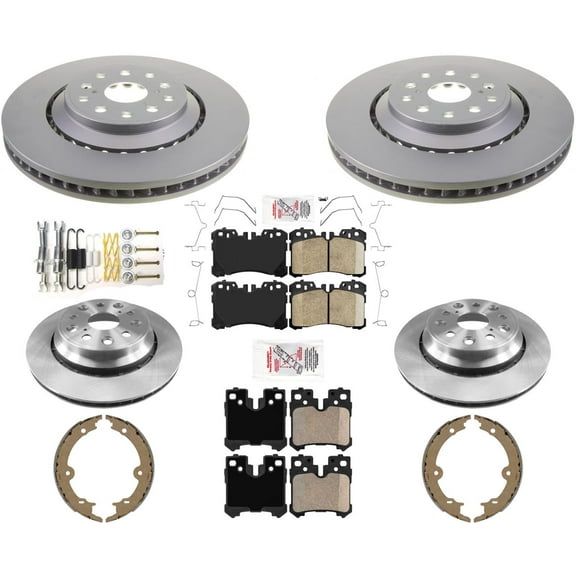 Front & Rear Disc Brake Rotors & Brake Pads For LS460 07-17 Rear Wheel Drive