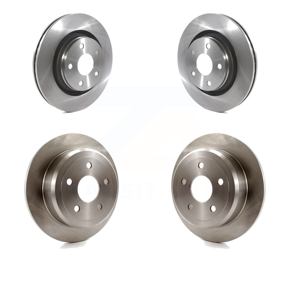 Front Rear Disc Brake Rotors Kit For Jeep Wrangler JK With 332mm