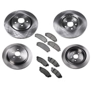Front & Rear Disc Brake Rotors W Ceramic Pads Fits For 2016-2021 Lexus RX350