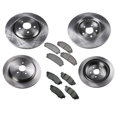 Front & Rear Disc Brake Rotors W Ceramic Pads Fits For 2016-2021 Lexus RX350