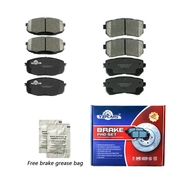 Front & Rear Disc Ceramic Brake Pads Set For 2010 2011 2012 2013 Kia Forte Koup