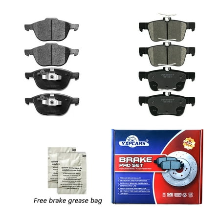 Front & Rear Disc Ceramic Brake Pads Set For 2017 2018 2019 Ford Escape 1.5L 2.5L
