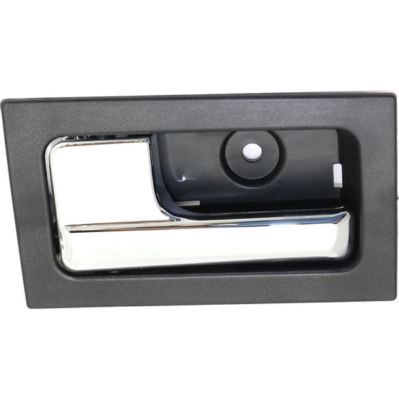 Front or Rear Driver Side Interior Door Handle Compatible with 2009-2014 Ford F-150 Chrome Lever With Black Bezel With Lock Button CL3Z1522601EA 9L3Z1522601CB CL3Z1522601FA King Ranch