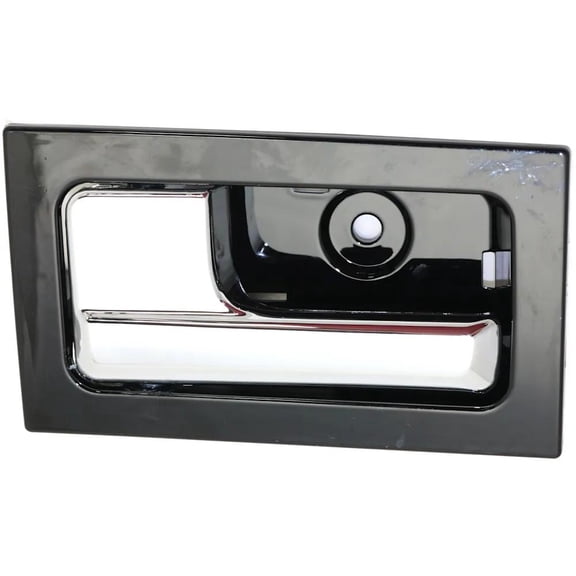 Front or Rear Driver Side Interior Door Handle Compatible with 2009-2014 Ford F-150 Chrome Lever Black Bezel With Lock Button CL3Z1522601EA-PFM Harley-davidson Edition King Ranch
