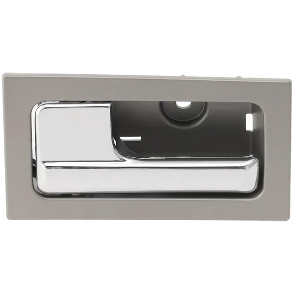 Front or Rear Driver Side Interior Door Handle Compatible with 2009-2014 Ford F-150 Silver Bezel With Chrome Lever Lock Button CL3Z1522601EA-PFM Harley-davidson Edition King Ranch