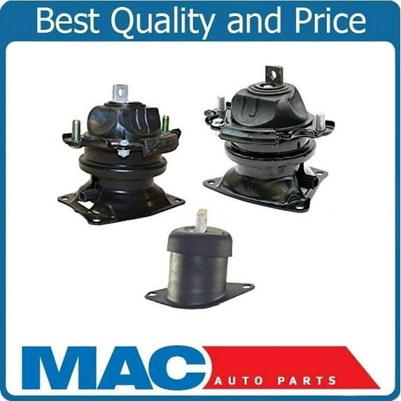 Front & Rear Electronic Engine Mount 3Pc Kit for Honda Accord 08-12 V6 3.5L