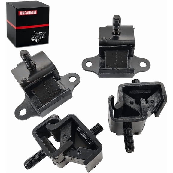 Front & Rear Engine Motor Mounts Kit | OEM #J38-21488-00, J38-21486-00 | Fits Yamaha Golf Cart G2 G8 G9 G14 1985-1995