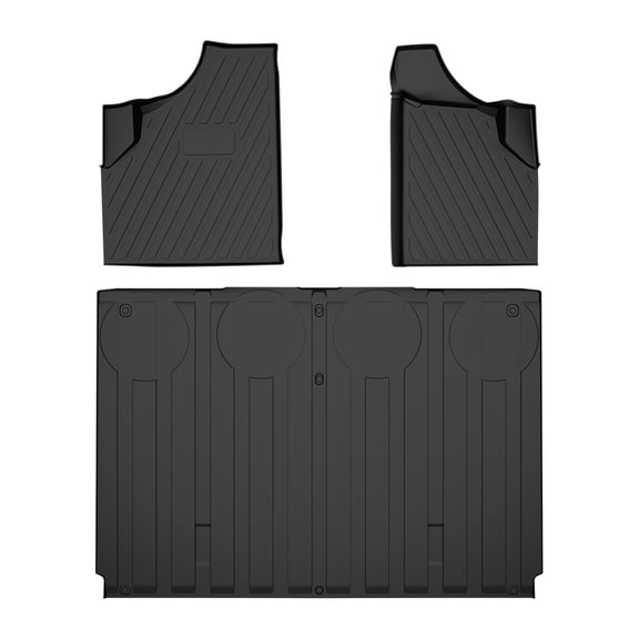 TPE Floor Mats Fit for Can-Am Defender HD5/HD8/HD10 2016-2025 1st & 3rd Row Truck Accessories Cargo Liners All Weather Protection 3PCS Black
