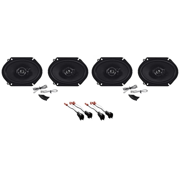 Front+Rear Kenwood Speaker Replacement For 2000-2009 Mercury Sable