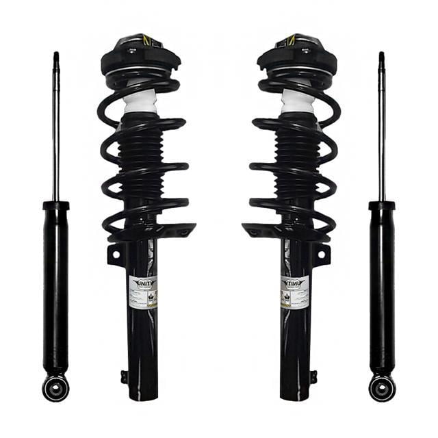 Front & Rear  Complete Strut Assembly Shock Kit for 2006-2013 Audi A3, 2006-2013 Audi Quattro, 2009-2012 Volkswagon CC, 2010-2012 Volkswagon Golf, 2005-2014 Volkswagon Jetta