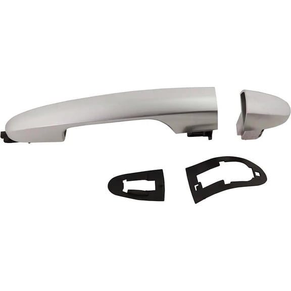 Front or Rear Left (Driver Side) Exterior Door Handle Compatible with 2014-2016 Fiat 500L Silver Without Key Hole 5RR43SZVAA Lounge Pop Sport Urbana Easy New OE Replacement Direct Fit