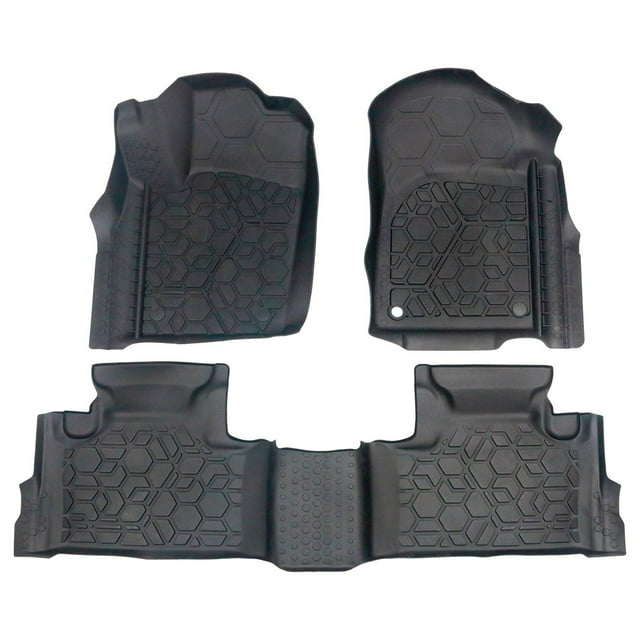 Front Rear Left + Right Floor Mats Liners Unique TPE 3PCS Fits select