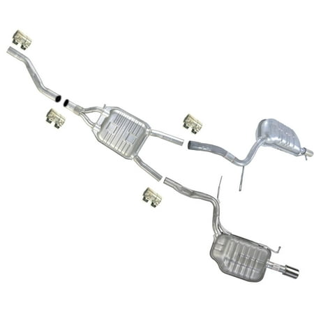 Front & Rear Left Right Muffler For All Wheel Drive 05-08 Audi A4 2.0L Quattro