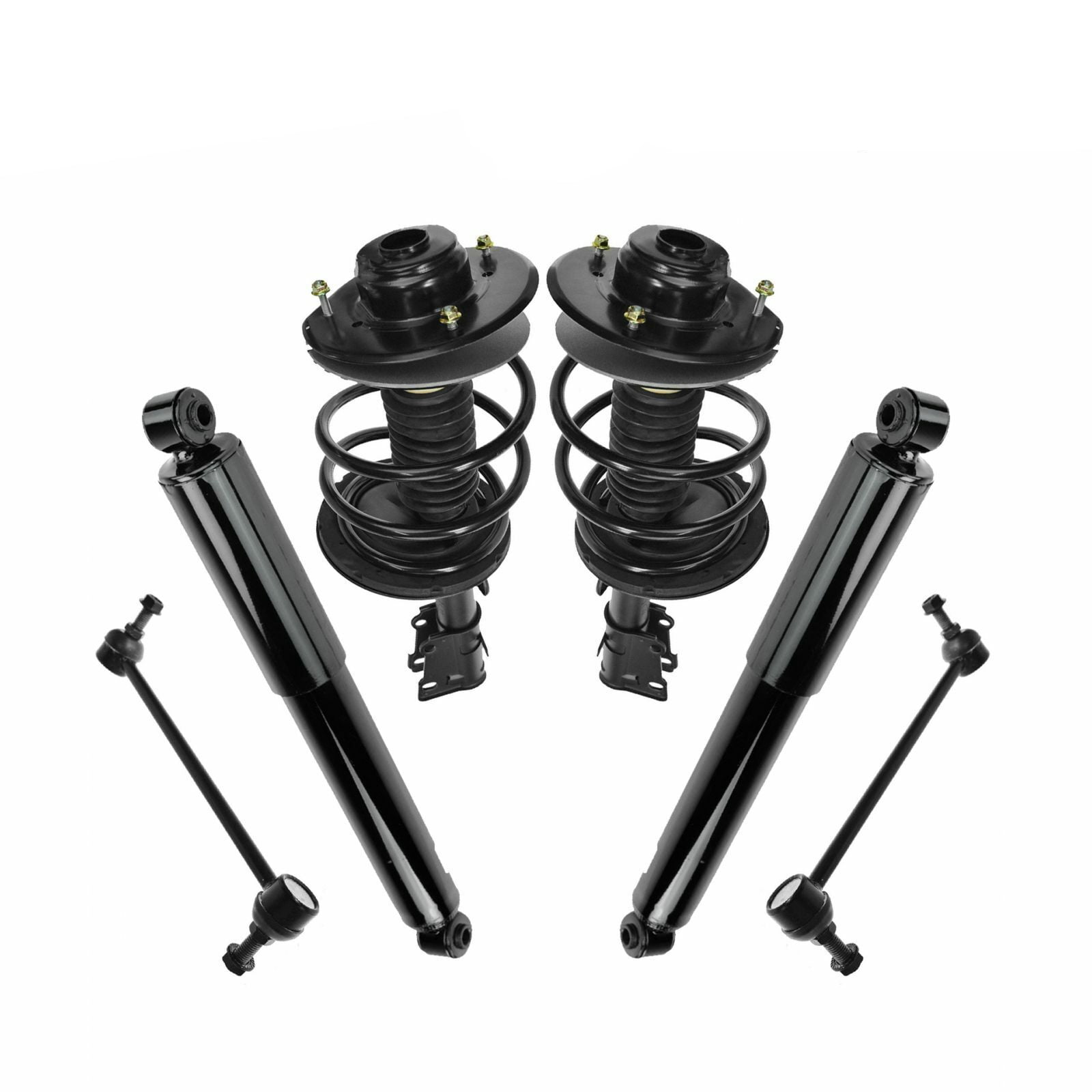 Front Rear Loaded Complete Strut Spring Assembly Shock Sway Bar Kit Set ...