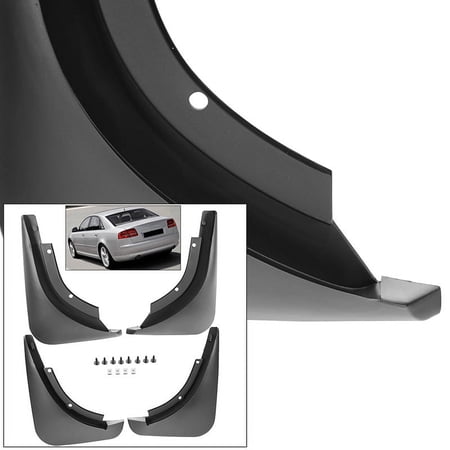Front Rear Mud Flaps Splash Guards 2004-2010 Audi A8 S8 Mudguards