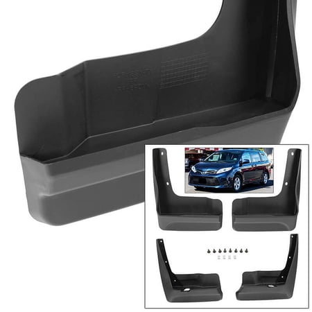 Front Rear Mud Flaps Splash Guards For 18-19+ Toyota Sienna Driver Passenger Set