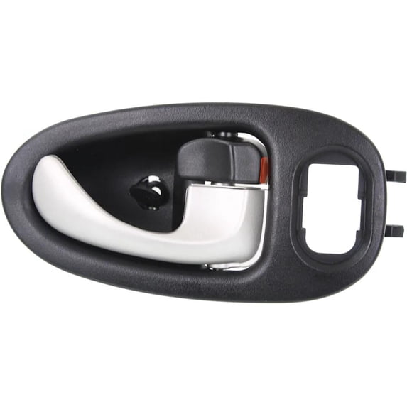 Front or Rear Passenger Side Interior Door Handle Compatible with 2002-2005 Saturn Vue Black Bezel With Silver Lever With Lock Button 22710843 Base Red Line Direct Fit Handle Assembly