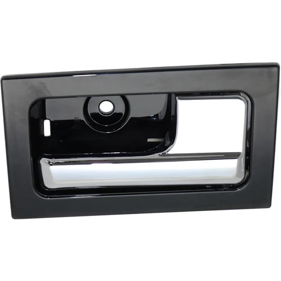 Front or Rear Passenger Side Interior Door Handle Compatible with 2009-2014 Ford F-150 Chrome Lever Black Bezel With Lock Button CL3Z1522600EA-PFM Harley-davidson Edition King Ranch