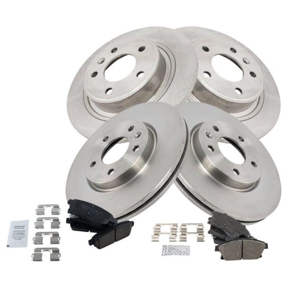 Front & Rear Posi Ceramic Disc Brake Pads & Rotors For Cruze Verano Volt