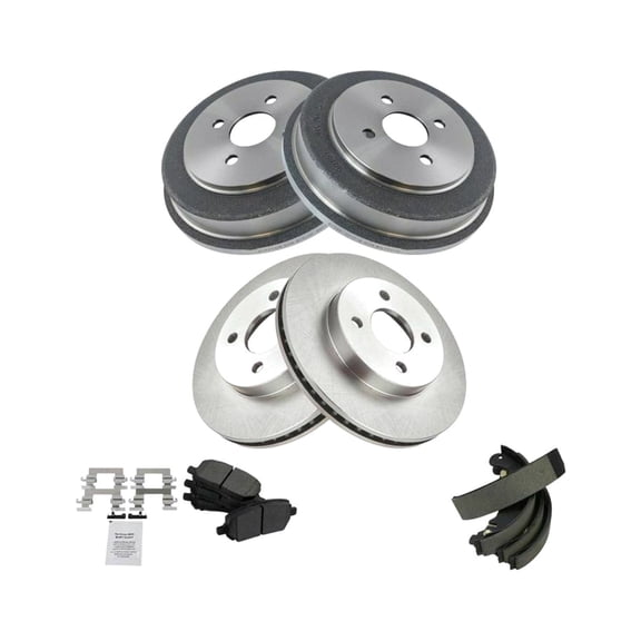 Front & Rear Premium Posi Metallic Brake Pads & Rotor Kit For Cobalt G5 Ion Fits select: 2008 CHEVROLET COBALT LT, 2007 CHEVROLET COBALT LS