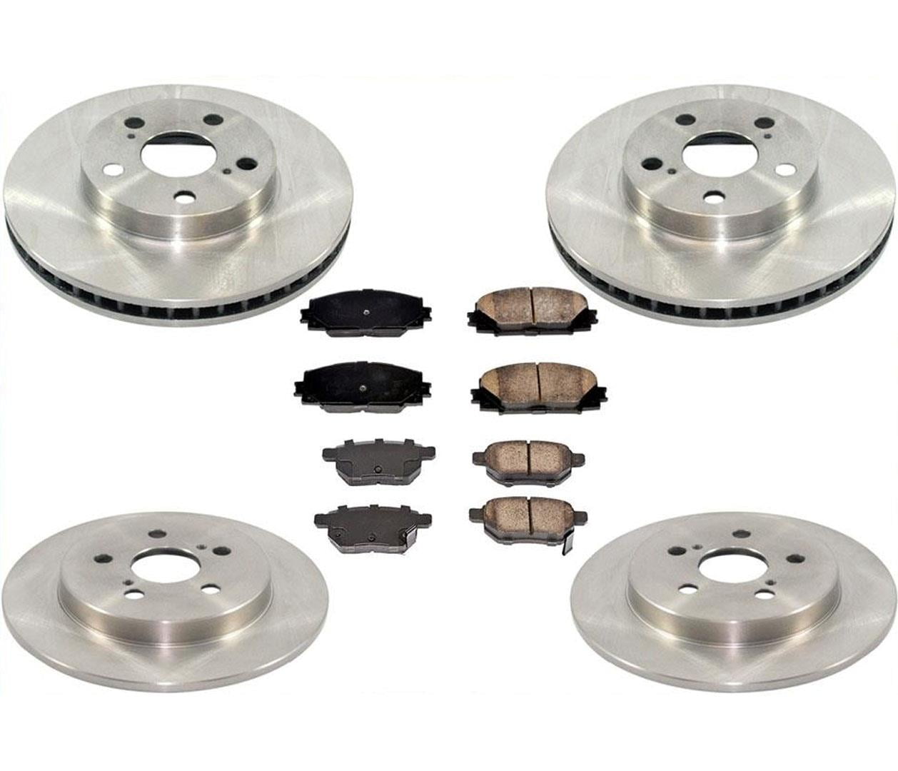 Transit Auto Front Disc Brake Rotors and Ceramic Pads Kit for Car