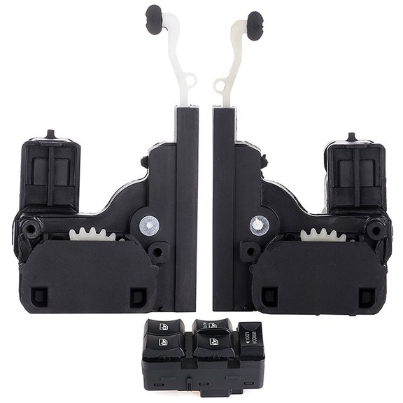 Front/Rear Right+Front/Rear Left Power Door Lock Actuators Front Left Door Latch Power Window Switch Replacement Fits for 2002-2007 for BUICK 3pcs