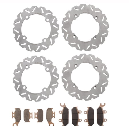 Front & Rear RipTide Brake Rotors & Brake Pads 2017 Can-Am Commander Max XT 1000