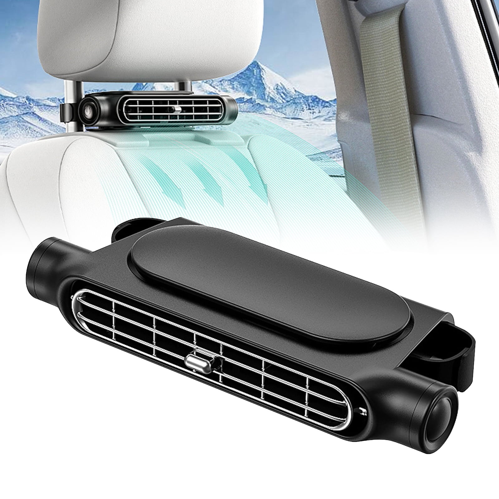 qolami Headrest Cooling Fan for Car, Rear Seat Car Fans, Backseat Car ...