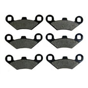 Front & Rear Semi-Metallic Brake Pads 2003-2007 fits Polaris Predator 500