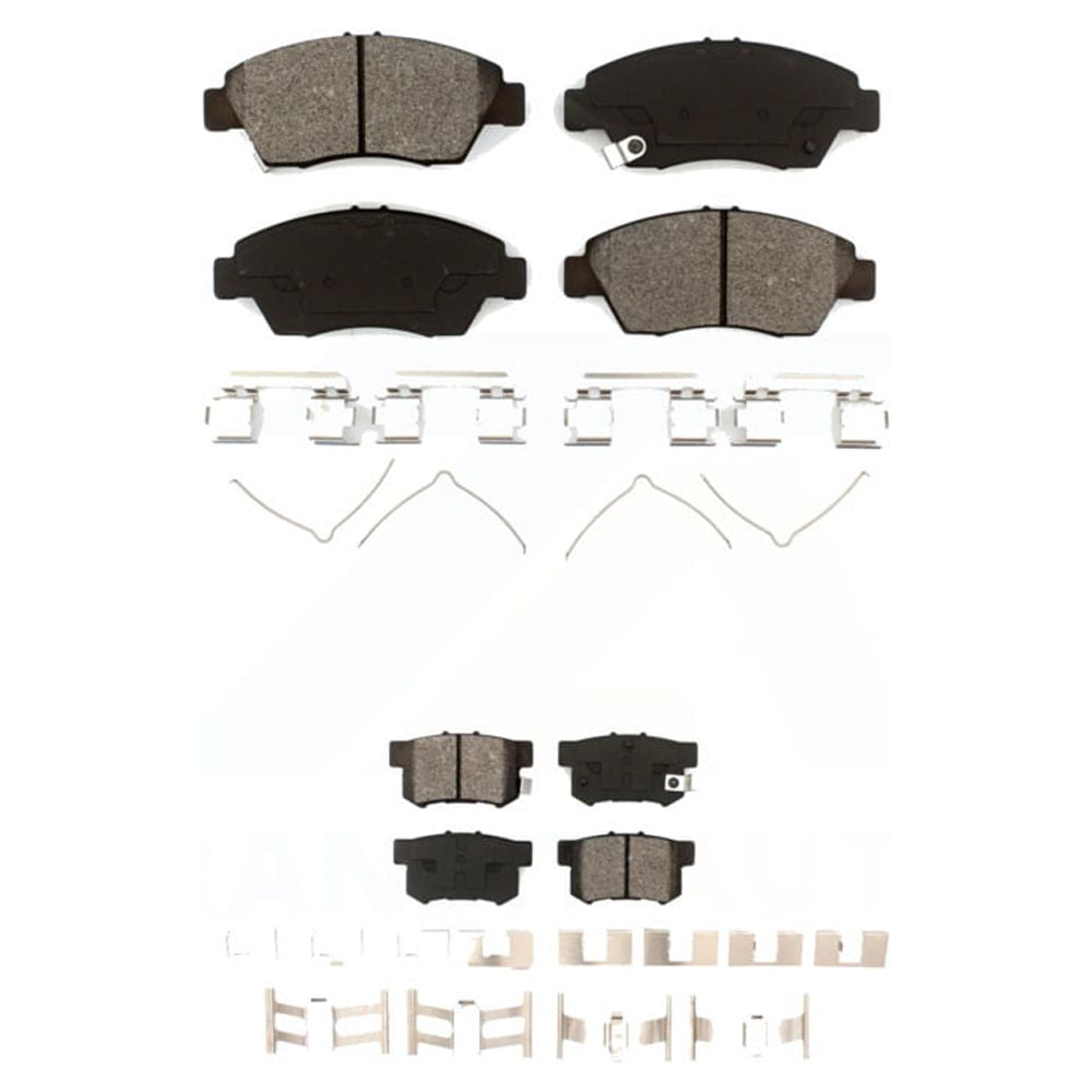 Front Rear SemiMetallic Brake Pads Kit For Honda Civic Acura RSX ILX