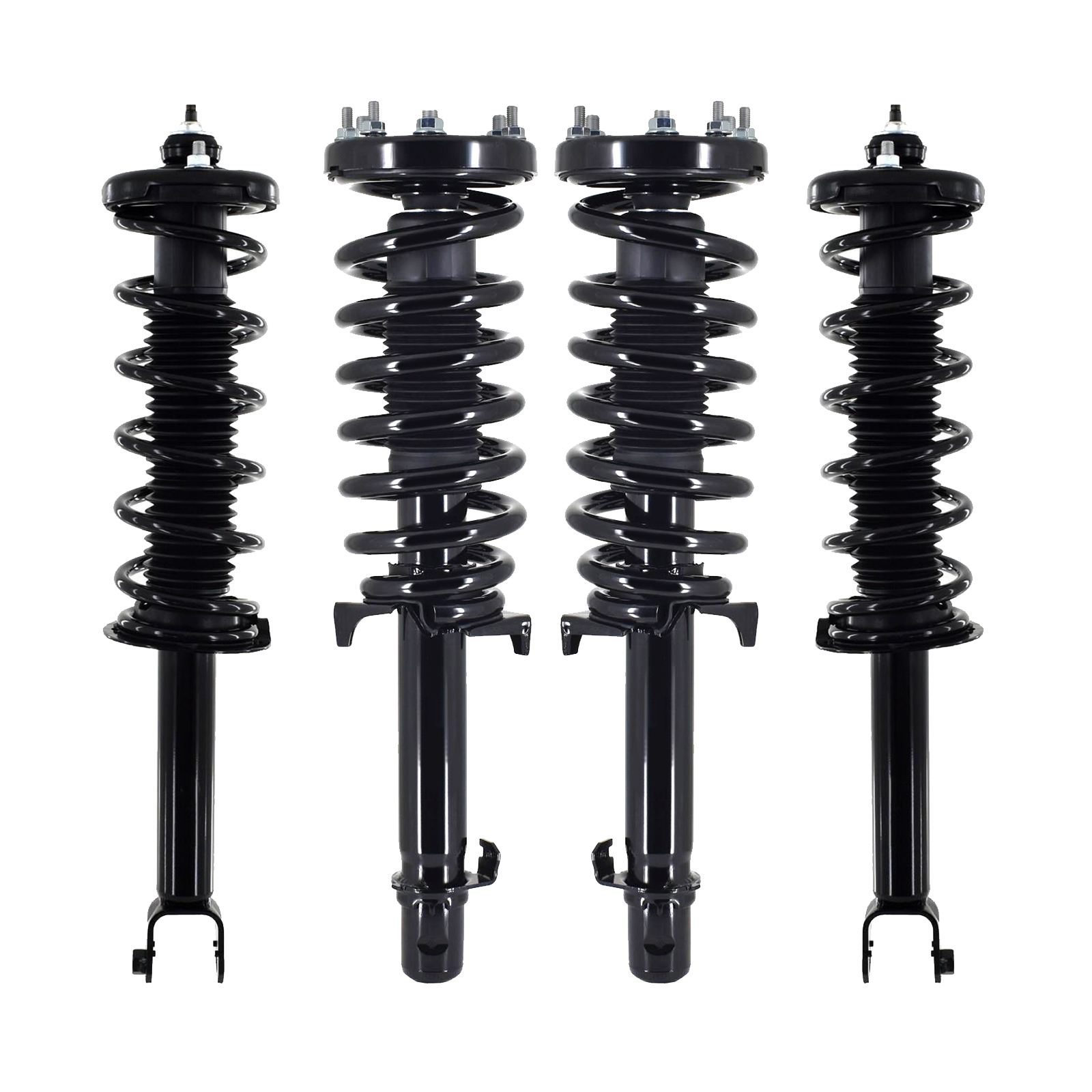 PM AUTO Complete Strut & Coil Spring Assembly Set (Front & Rear) For 2008-2012 Honda Accord 3.5L – 4-Piece Kit With Mounting Hardware